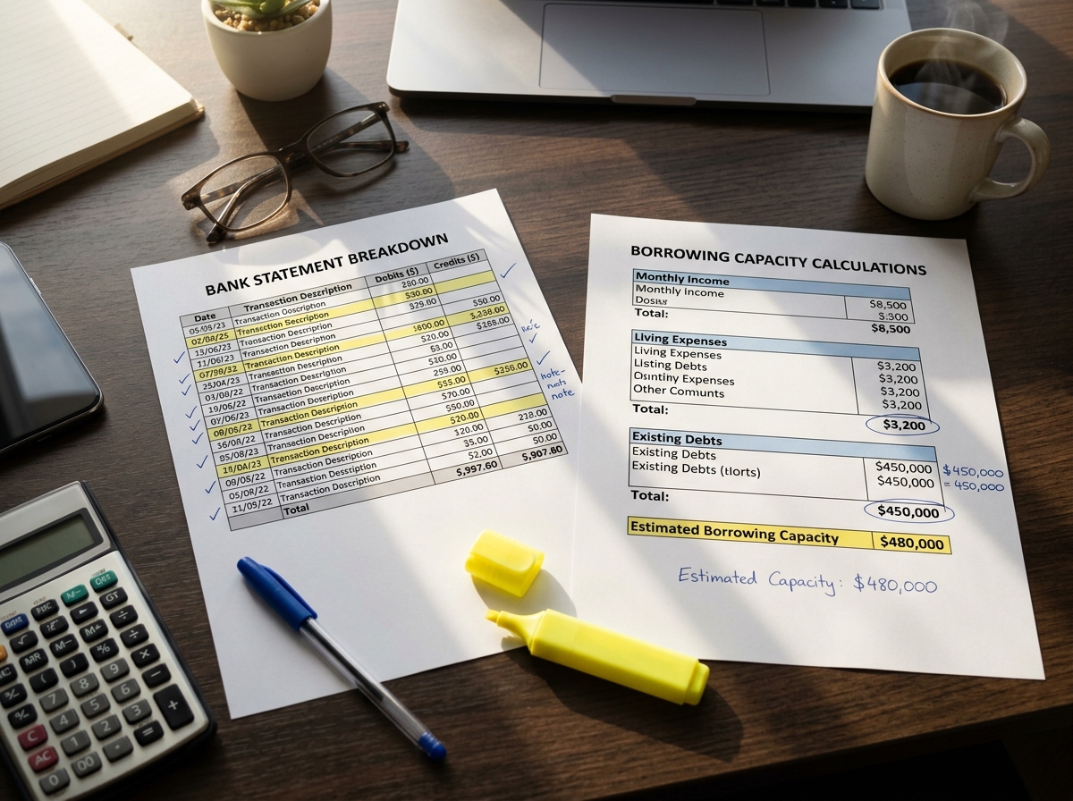 Lender Borrowing Capacity and Net Surplus Cashflow Calculations