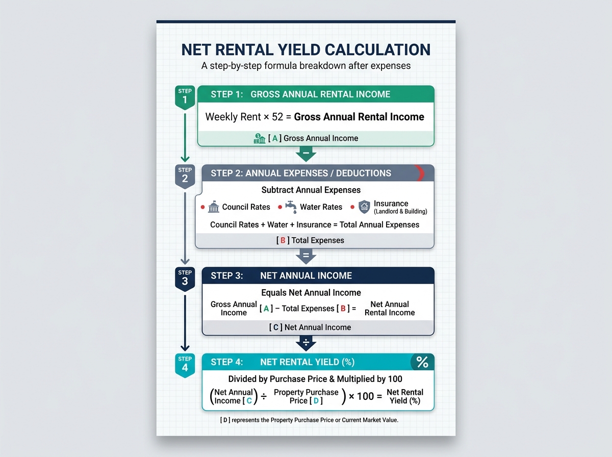 Mathematical Breakdown: Formula Transition from Gross to Net Rental Yield